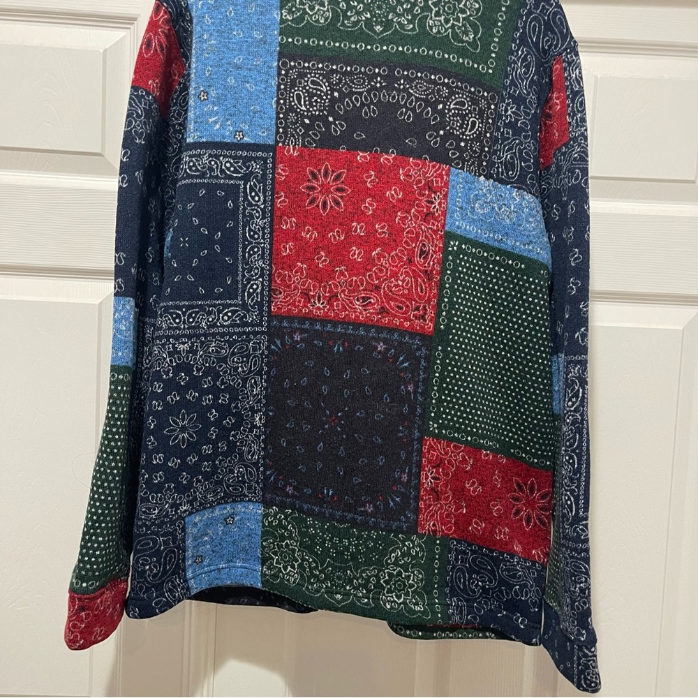 Levi's Mens XL Colorful Patchwork Cardigan - Picture 8 of 11